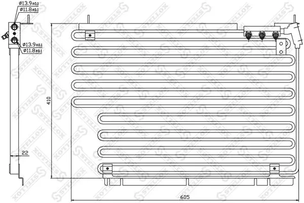 Handler.Part Condenser, air conditioning Stellox 1045304SX 1