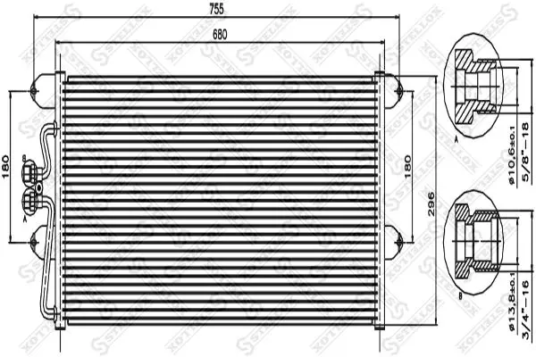 Handler.Part Condenser, air conditioning Stellox 1045315SX 1