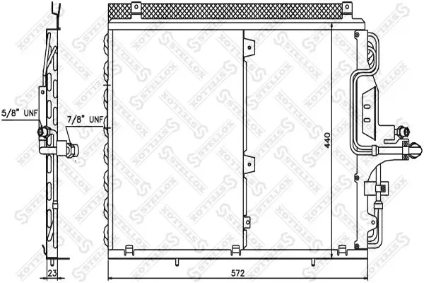 Handler.Part Condenser, air conditioning Stellox 1045318SX 1