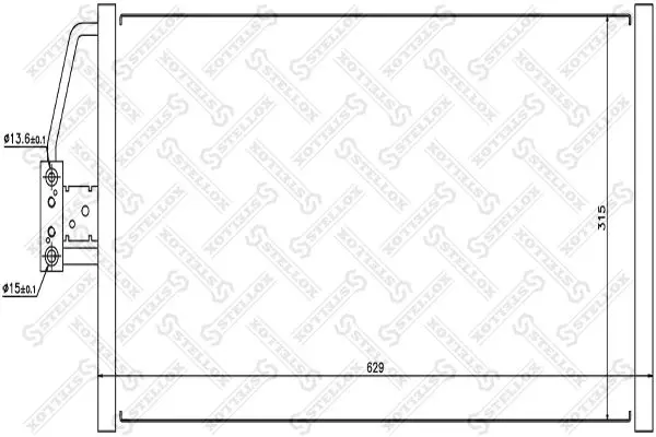 Handler.Part Condenser, air conditioning Stellox 1045322SX 1