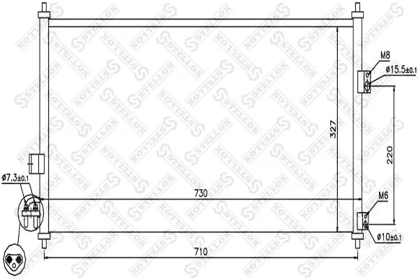 Handler.Part Condenser, air conditioning Stellox 1045330SX 1