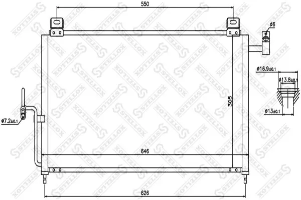 Handler.Part Condenser, air conditioning Stellox 1045331SX 1