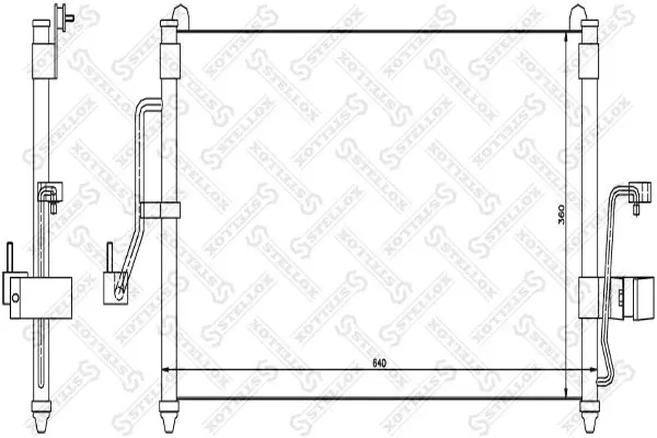 Handler.Part Condenser, air conditioning Stellox 1045335SX 1