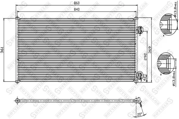 Handler.Part Condenser, air conditioning Stellox 1045339SX 1