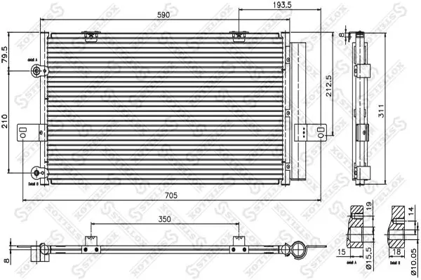 Handler.Part Condenser, air conditioning Stellox 1045361SX 1