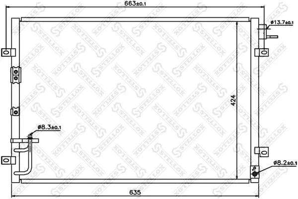 Handler.Part Condenser, air conditioning Stellox 1045365SX 1