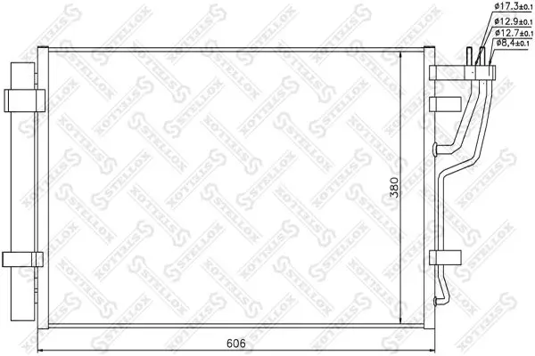 Handler.Part Condenser, air conditioning Stellox 1045381SX 1