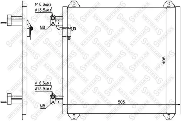 Handler.Part Condenser, air conditioning Stellox 1045396SX 1