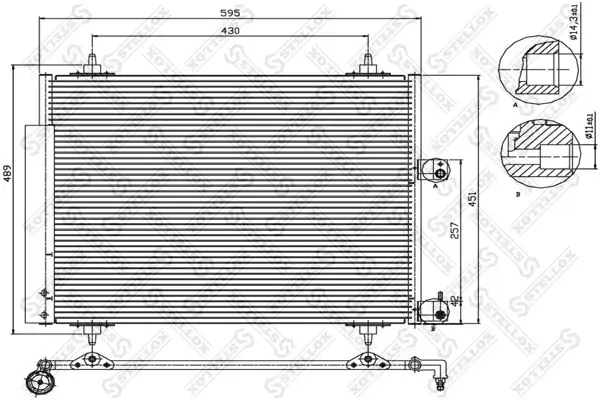 Handler.Part Condenser, air conditioning Stellox 1045409SX 1