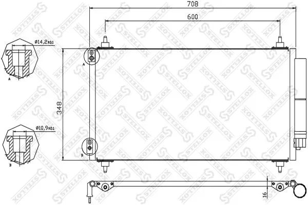 Handler.Part Condenser, air conditioning Stellox 1045410SX 1