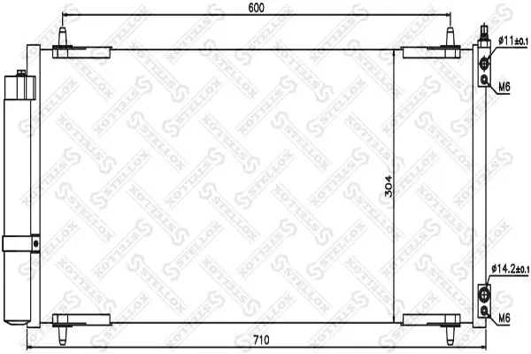 Handler.Part Condenser, air conditioning Stellox 1045412SX 1