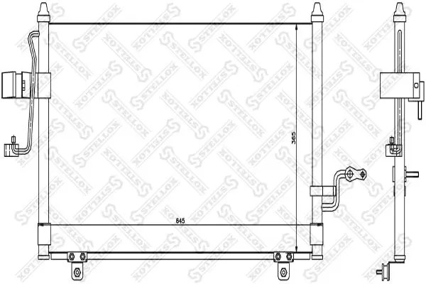 Handler.Part Condenser, air conditioning Stellox 1045413SX 1