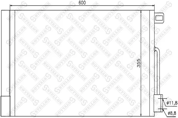 Handler.Part Condenser, air conditioning Stellox 1045416SX 1