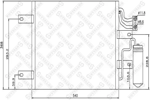 Handler.Part Condenser, air conditioning Stellox 1045492SX 1