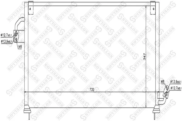 Handler.Part Condenser, air conditioning Stellox 1045521SX 1