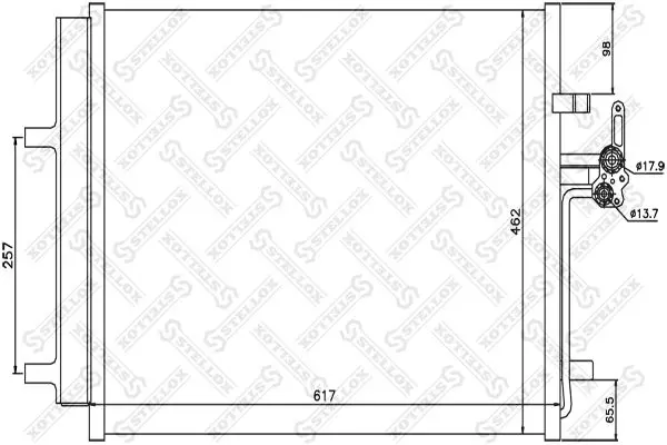 Handler.Part Condenser, air conditioning Stellox 1045562SX 1