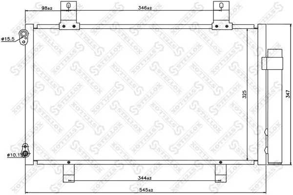 Handler.Part Condenser, air conditioning Stellox 1045567SX 1