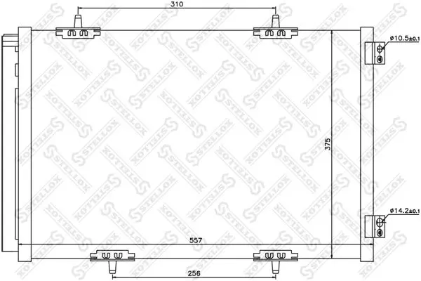 Handler.Part Condenser, air conditioning Stellox 1045632SX 1