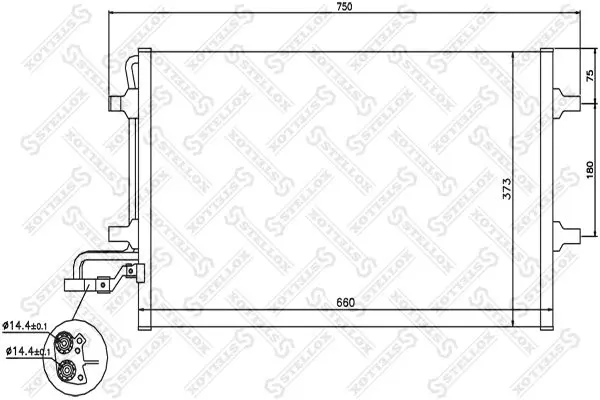 Handler.Part Condenser, air conditioning Stellox 1045639SX 1