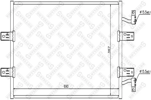 Handler.Part Condenser, air conditioning Stellox 1045667SX 1