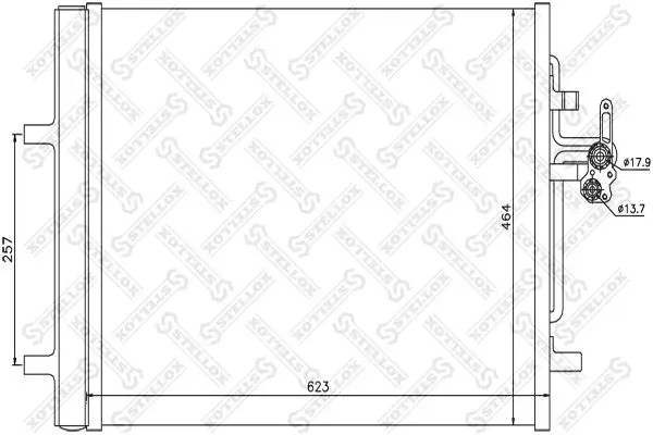 Handler.Part Condenser, air conditioning Stellox 1045692SX 1