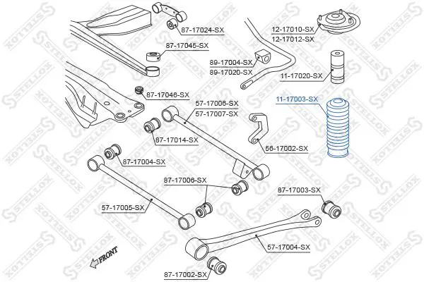 Handler.Part Protective cap/bellow, shock absorber Stellox 1117003SX 2