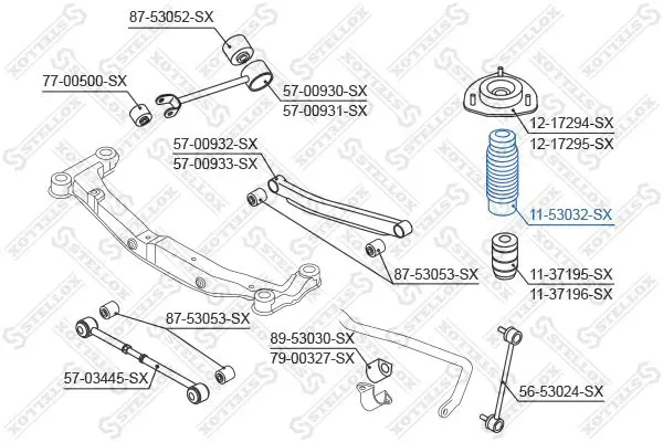 Handler.Part Protective cap/bellow, shock absorber Stellox 1153032SX 1