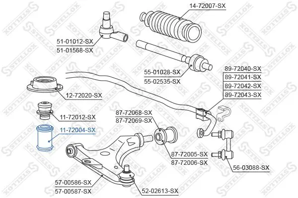 Handler.Part Protective cap/bellow, shock absorber Stellox 1172004SX 2