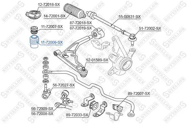 Handler.Part Protective cap/bellow, shock absorber Stellox 1172006SX 2