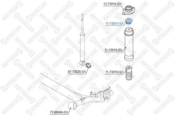 Handler.Part Rubber buffer, suspension Stellox 1173017SX 1