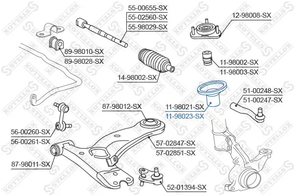 Handler.Part Protective cap/bellow, shock absorber Stellox 1198023SX 2