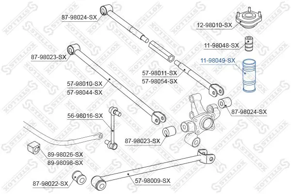 Handler.Part Protective cap/bellow, shock absorber Stellox 1198049SX 2