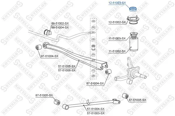 Handler.Part Top strut mounting Stellox 1251003SX 2