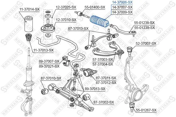 Handler.Part Bellow, steering Stellox 1437006SX 2