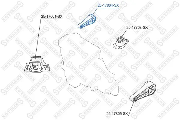 Handler.Part Engine mounting Stellox 2517804SX 2