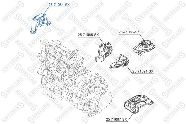 Handler.Part Engine mounting Stellox 2571084SX 2