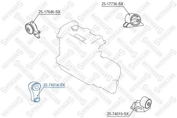 Handler.Part Engine mounting Stellox 2574014SX 2