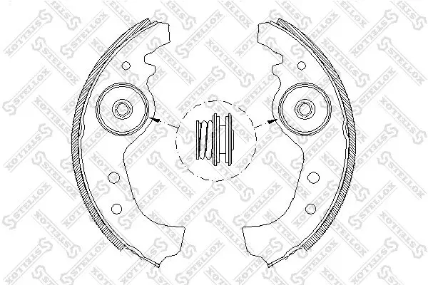 Handler.Part Brake shoe set Stellox 026101SX 1