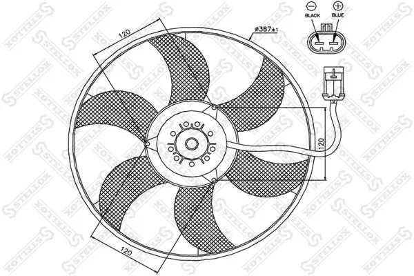 Handler.Part Fan, radiator Stellox 2999308SX 1