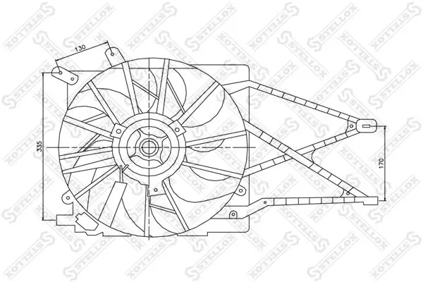 Handler.Part Fan, radiator Stellox 2999321SX 1