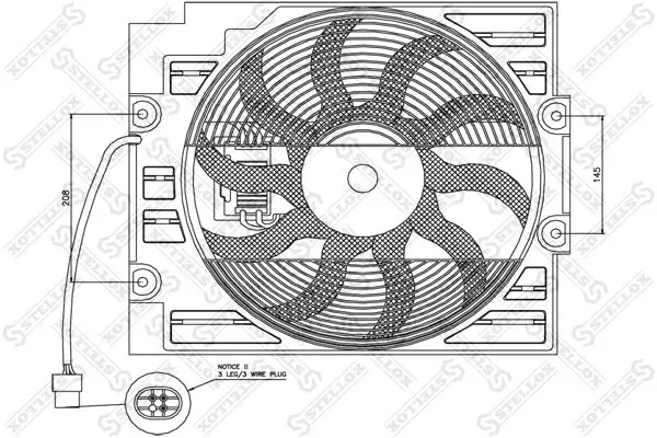 Handler.Part Fan, radiator Stellox 2999332SX 1