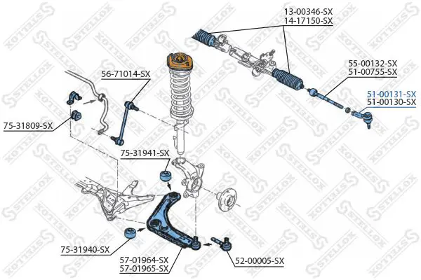 Handler.Part Tie rod end Stellox 5100131SX 2