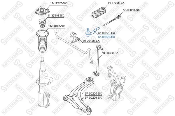 Handler.Part Tie rod end Stellox 5100272SX 2