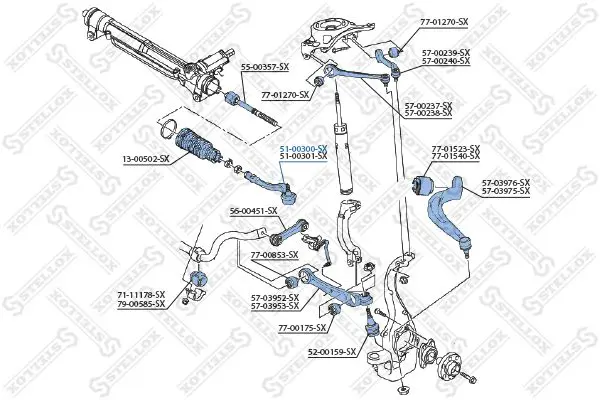 Handler.Part Tie rod end Stellox 5100300SX 2