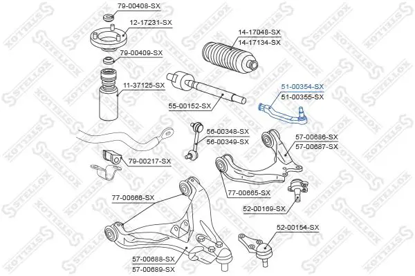 Handler.Part Tie rod end Stellox 5100354SX 2