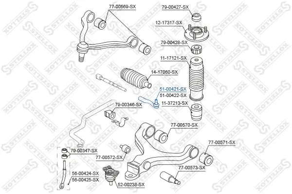 Handler.Part Tie rod end Stellox 5100421SX 2