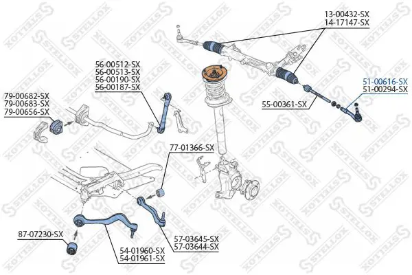 Handler.Part Tie rod end Stellox 5100616SX 2