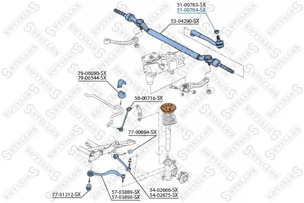 Handler.Part Tie rod end Stellox 5100764SX 2