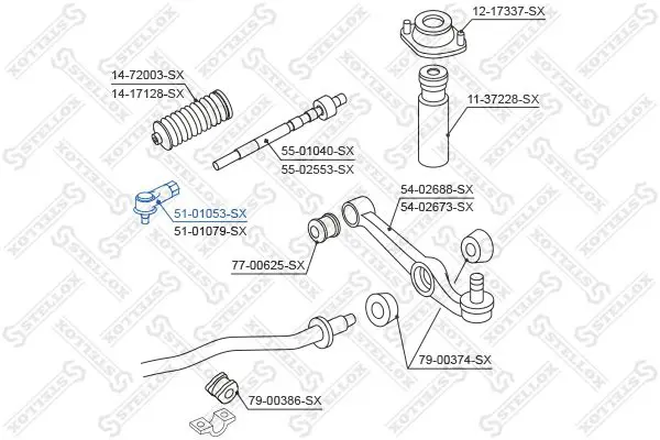 Handler.Part Tie rod end Stellox 5101053SX 2