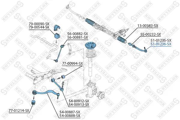 Handler.Part Tie rod end Stellox 5101236SX 2